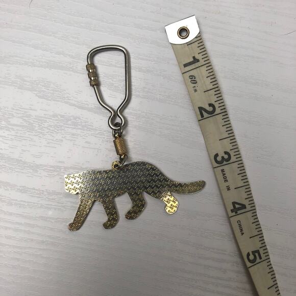 Y2k 2000s Gold Tone Jaguar Twist Lock Carabiner Keychain - Picture 7 of 7
